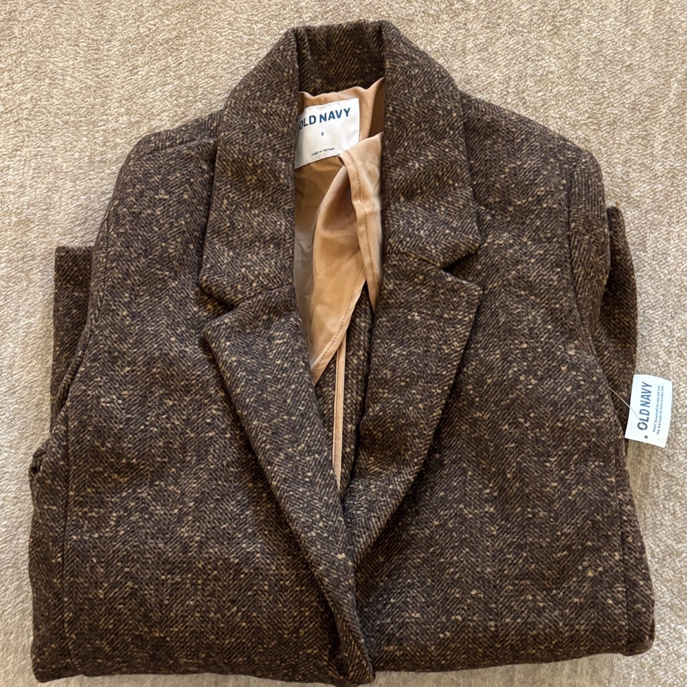 Old Navy Dark Brown Tweed Blazer